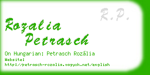 rozalia petrasch business card